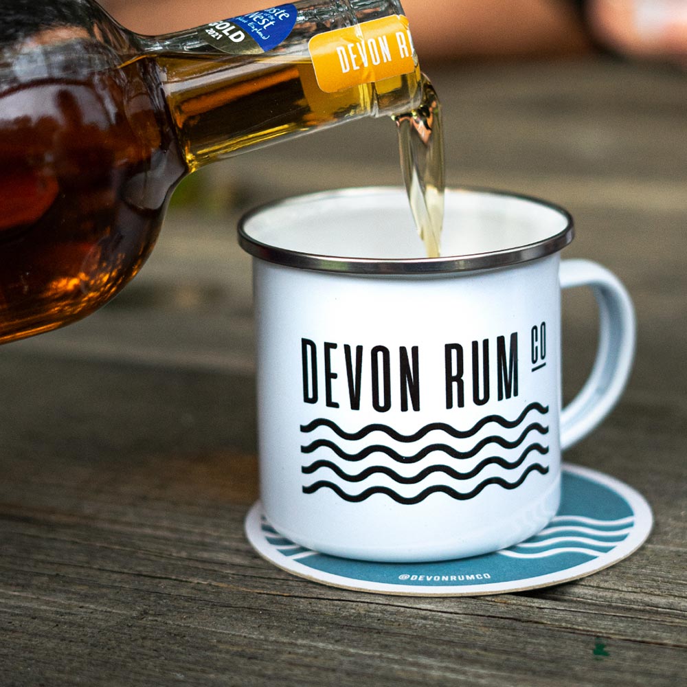 Devon Rum Company Enamel Mug and Honey Spiced Rum