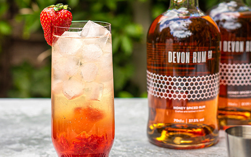 Devon Rum Co Wimbledon Champagne and Honey Rum Cocktail