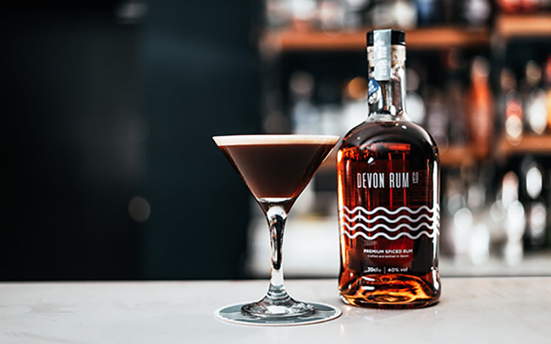 Devon Rum Company Espresso Rumtini Cocktail with Premium Spiced Rum