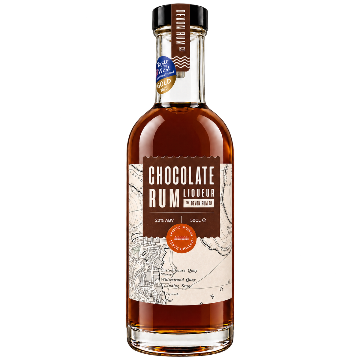 Devon Rum Co Chocolate Rum Liqueur Bottle