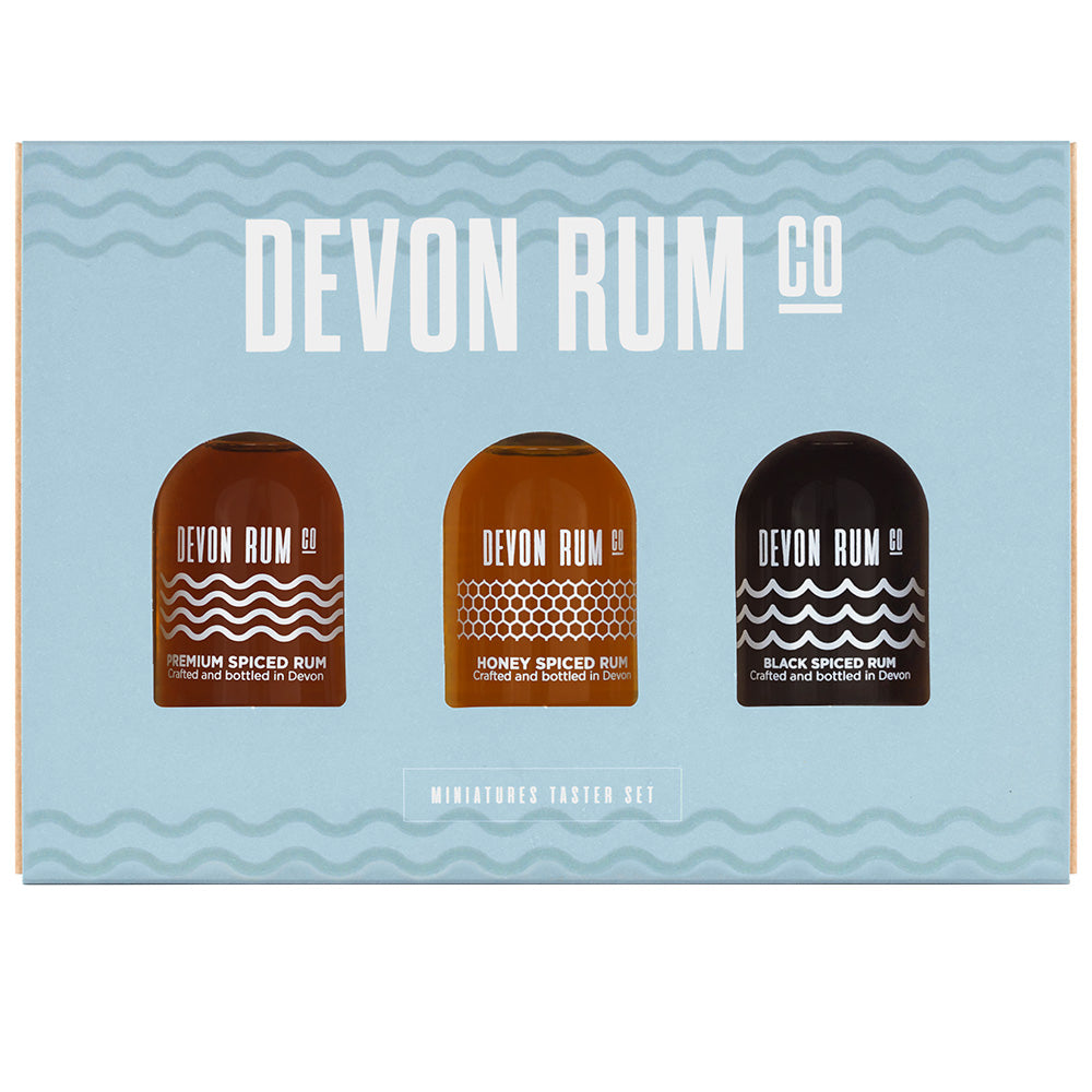 Devon Rum Co Spiced Rum Miniatures Taster Gift Set Box
