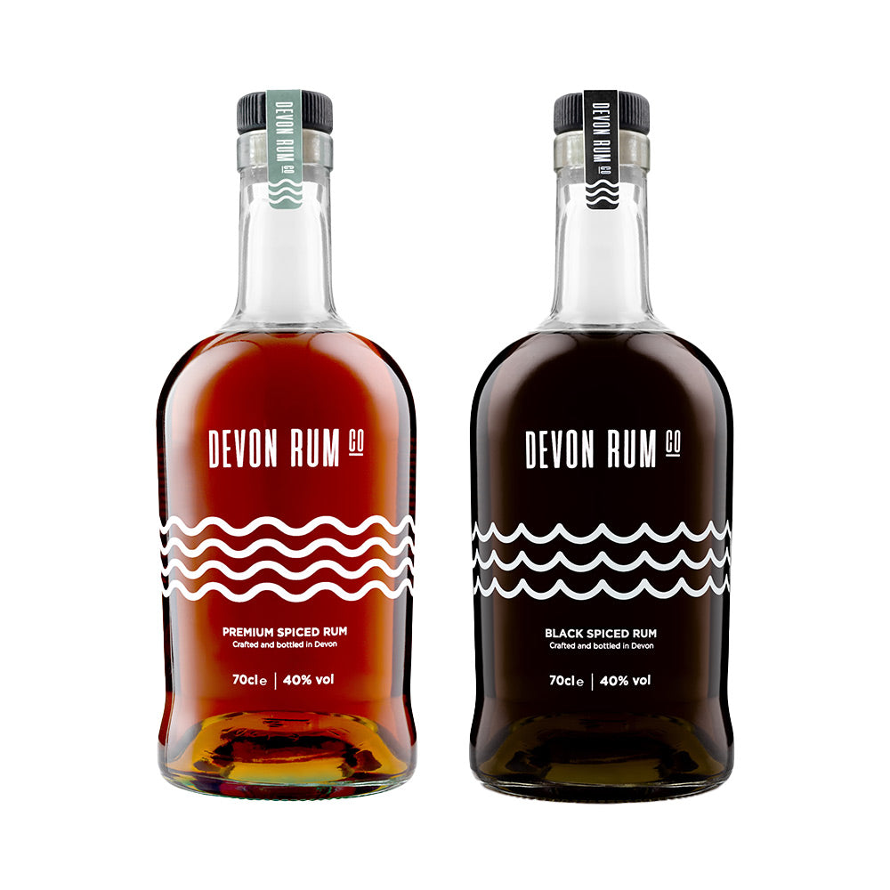 Devon Rum Co Premium Spiced and Black Spiced Rum Bundle Hand Crafted on Island Street in Salcombe