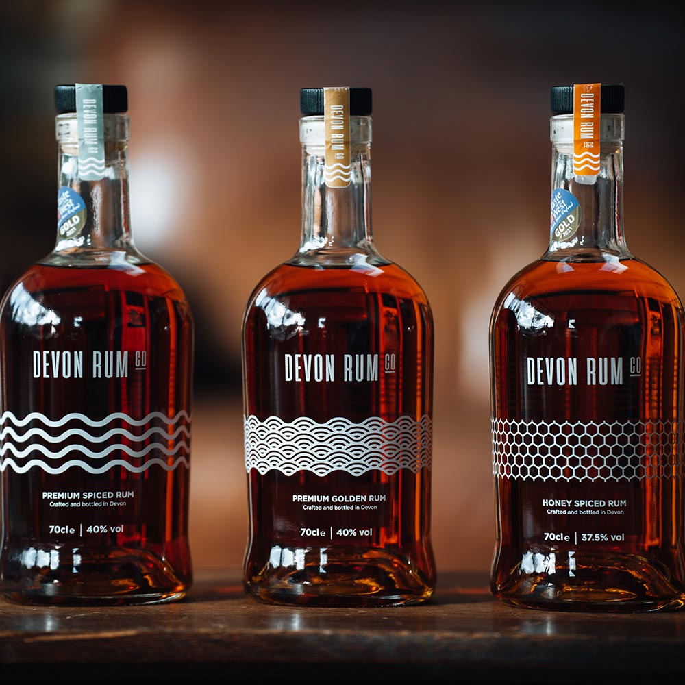 Devon Rum Co Threesome Bundle of Artisan Rums Hand-Crafted in Salcombe