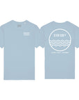 Unisex Devon Rum Company Salcombe T-Shirt, 100% Organic Cotton Blue T-Shirt for Men and Women