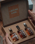 Devon Rum Co Spiced, Honey Spiced, and Black Spiced Rum Miniatures in a Gift Set Box