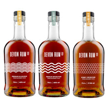 Load image into Gallery viewer, Devon Rum Co Threesome Bundle with Premium Golden, Premium Spiced, and Honey Spiced Artisan Rums
