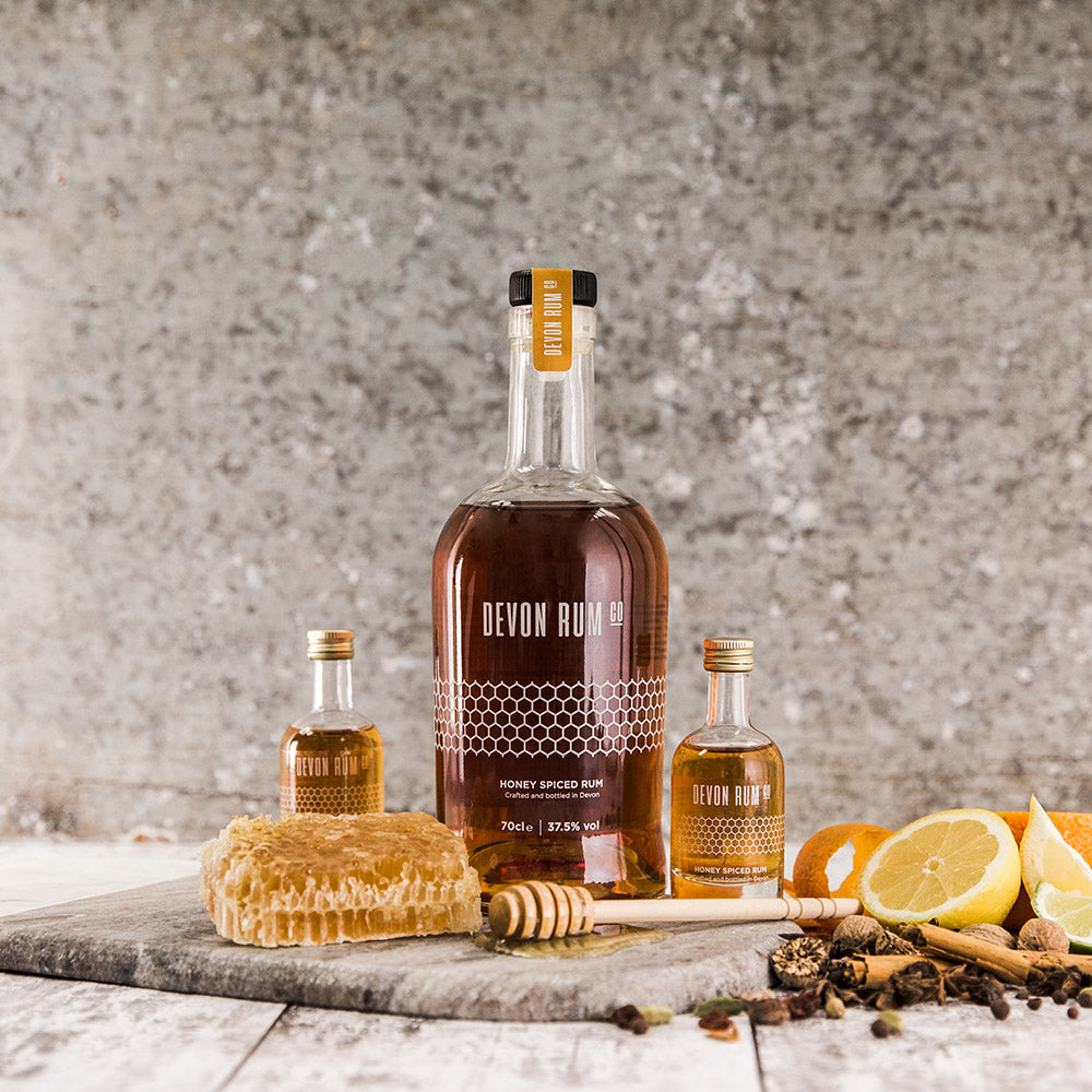 Honey Spiced Rum made with real Devon Honey by the Devon Rum Company