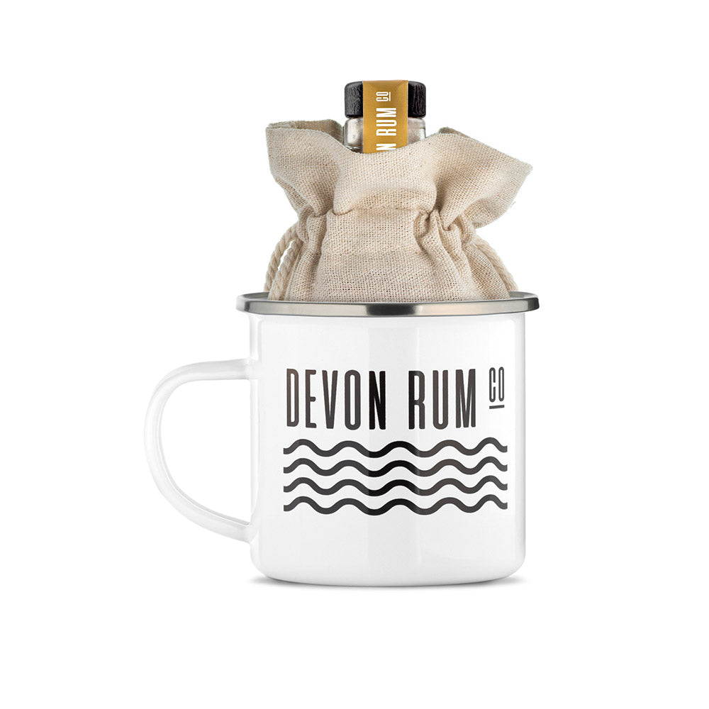 Honey Spiced Rum and Enamel Mug Gift Set from the Devon Rum Company